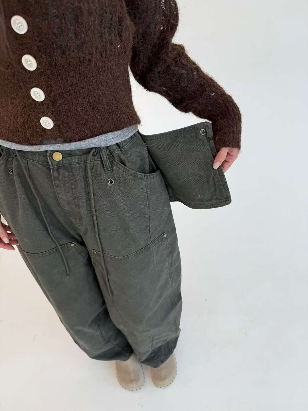 THENEEDS東大門㊣代購女士新品時尚25秋冬熱賣職業休閑休閑褲THENEEDS休閑褲