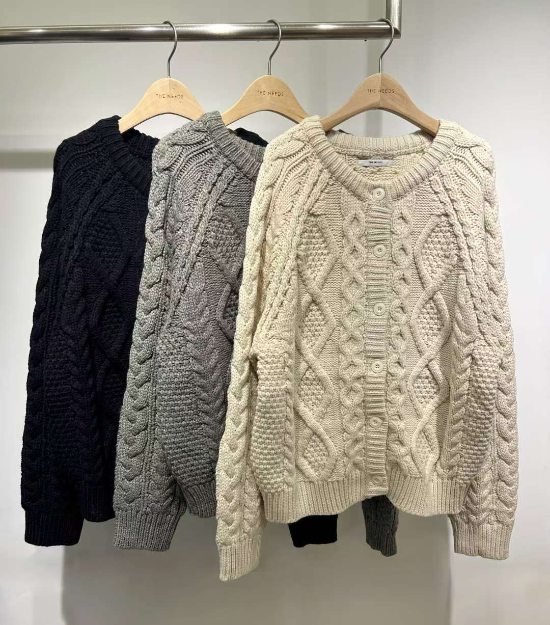 THENEEDS韓國代購㊣女士新款推薦25秋冬人氣熱賣時尚毛衣羊毛THENEEDS毛衣圖色2左二色