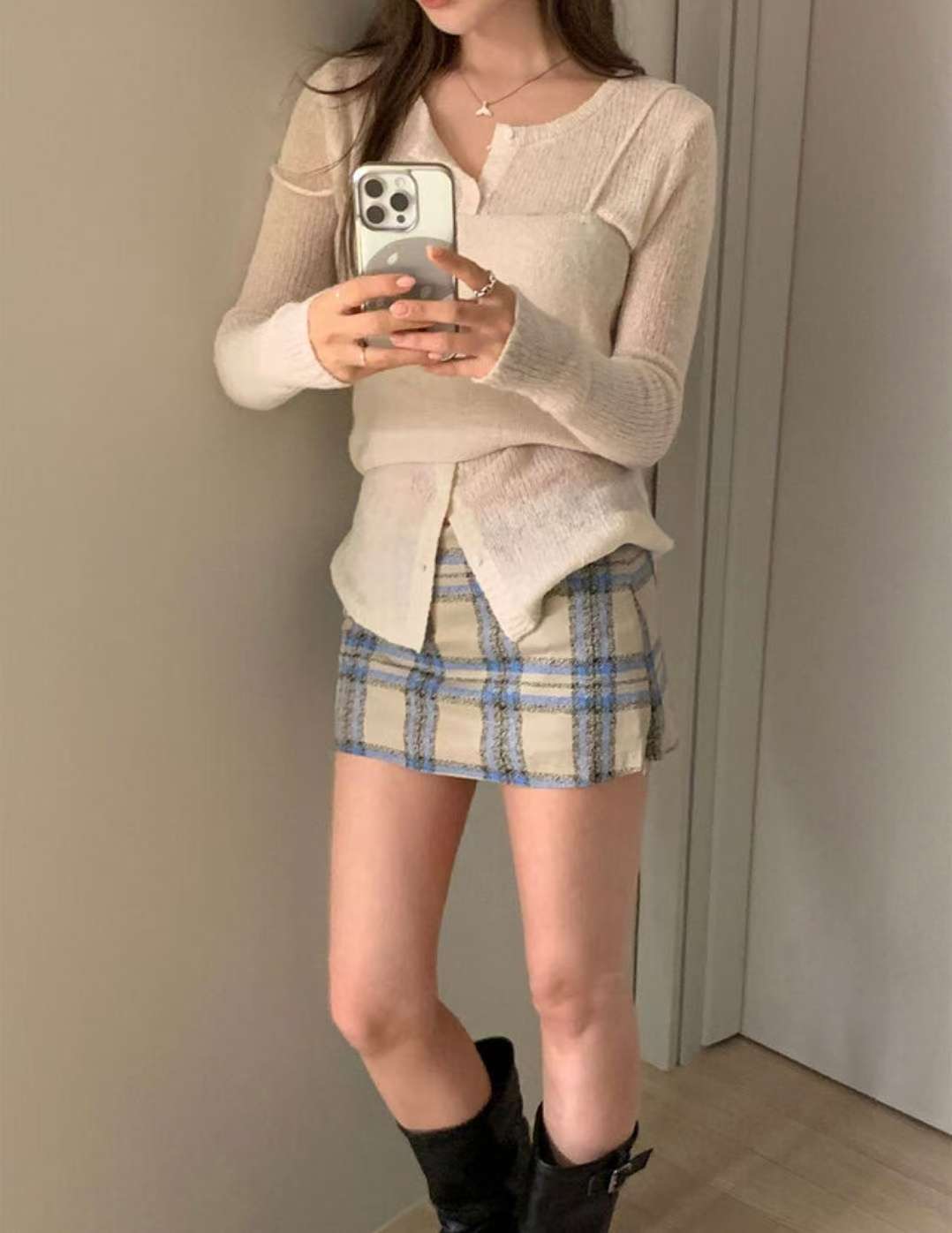 THENEEDS韓國代購㊣女士新款熱賣人氣休閑25秋冬時尚真品裙褲THENEEDS裙褲