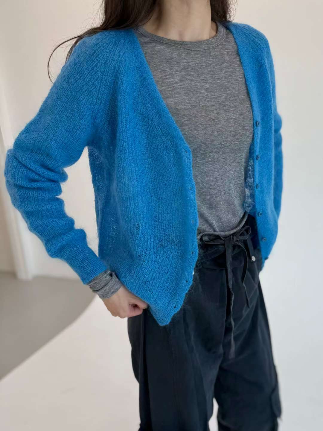 THENEEDS東大門㊣直郵女士新款推薦時尚休閑職業針織衫馬海毛THENEEDS針織衫圖色2