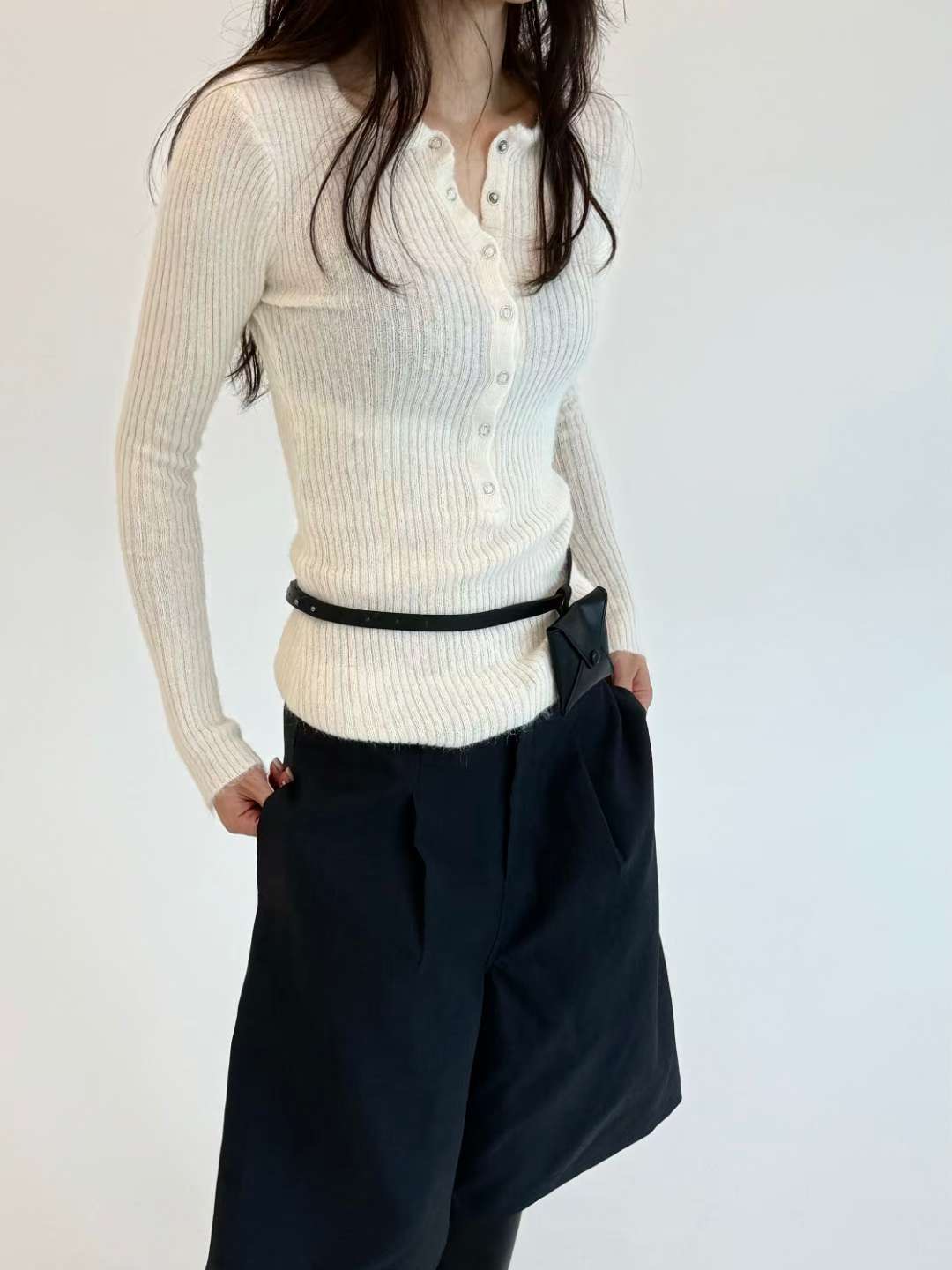 THENEEDS東大門㊣實拍女士新品推薦休閑熱賣針織衫不含腰包THENEEDS針織衫