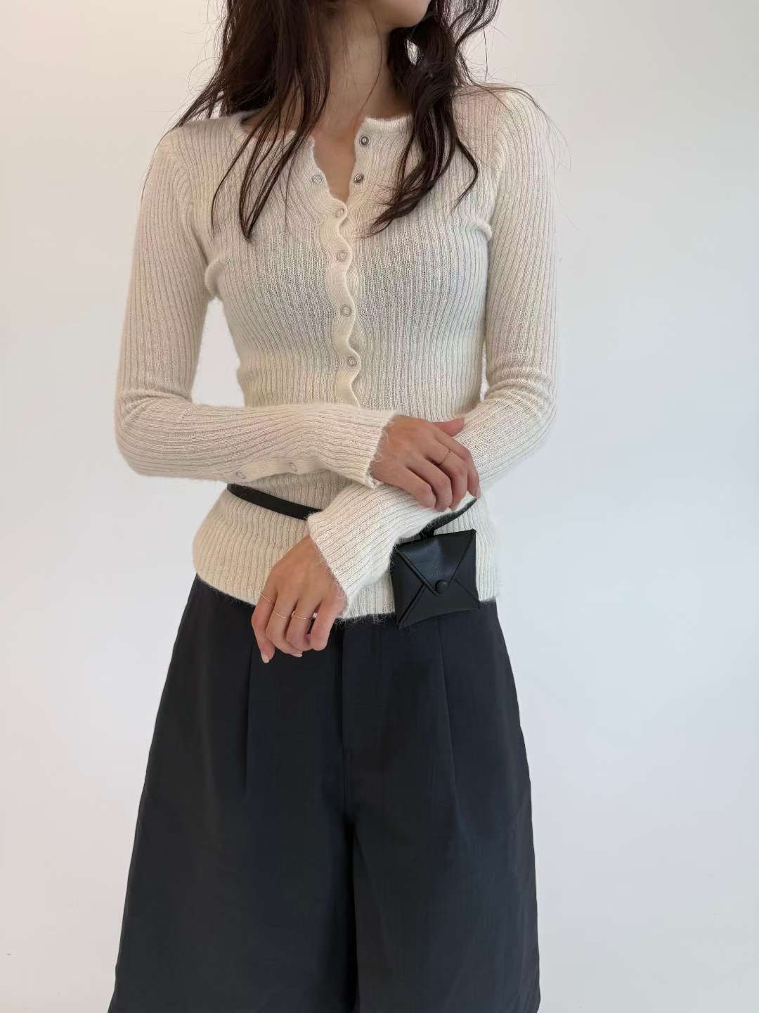 THENEEDS東大門㊣實拍女士新品推薦休閑熱賣針織衫不含腰包THENEEDS針織衫圖色1