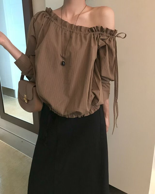 THENEEDS東大門㊣代購女裝新款時尚休閑人氣真品襯衫蕾絲衫THENEEDS襯衫/蕾絲衫圖色2