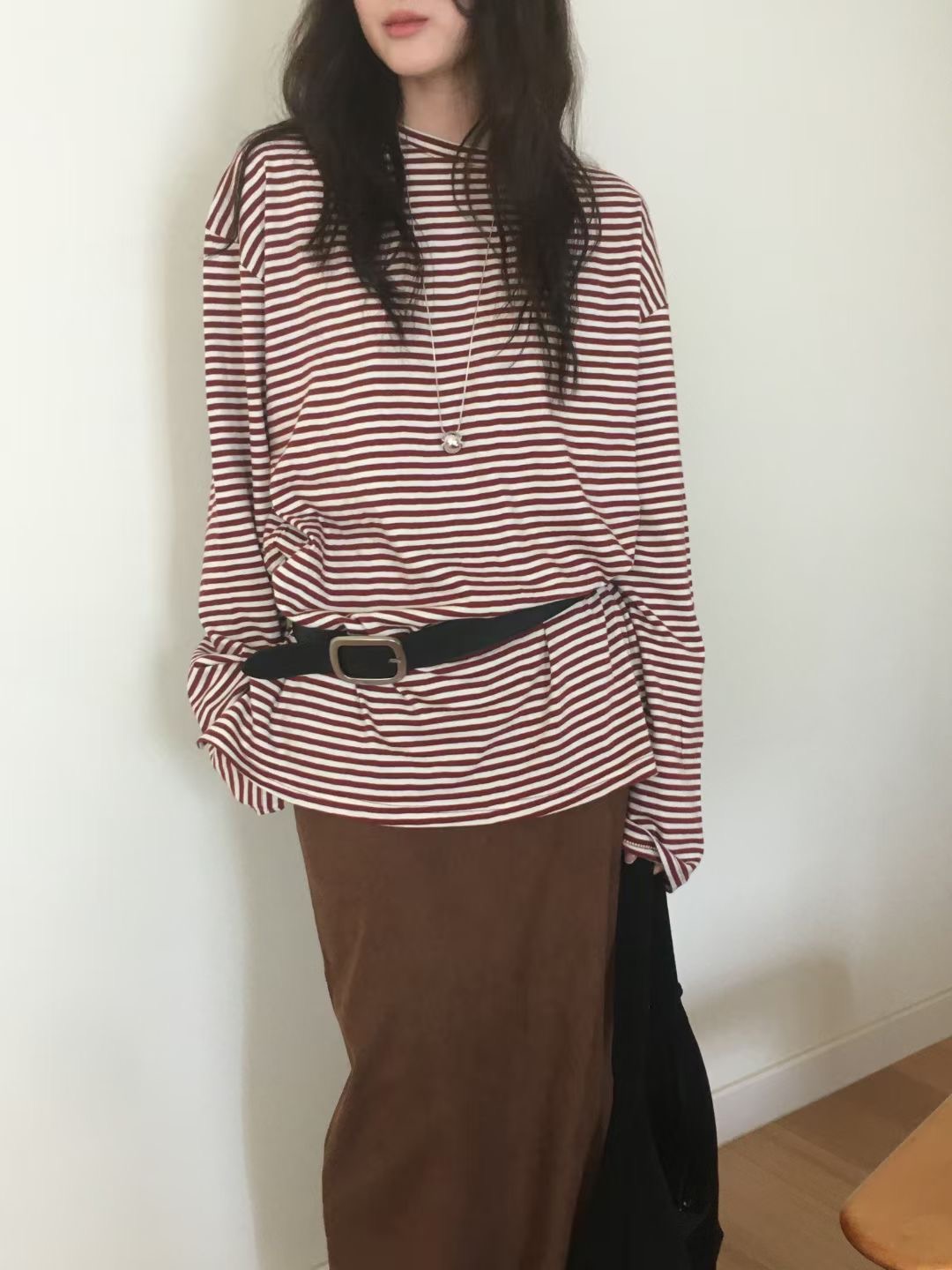 WEARME東大門㊣實拍女裝新品熱賣職業休閑時尚長袖T恤不含腰包WEARME長袖T恤