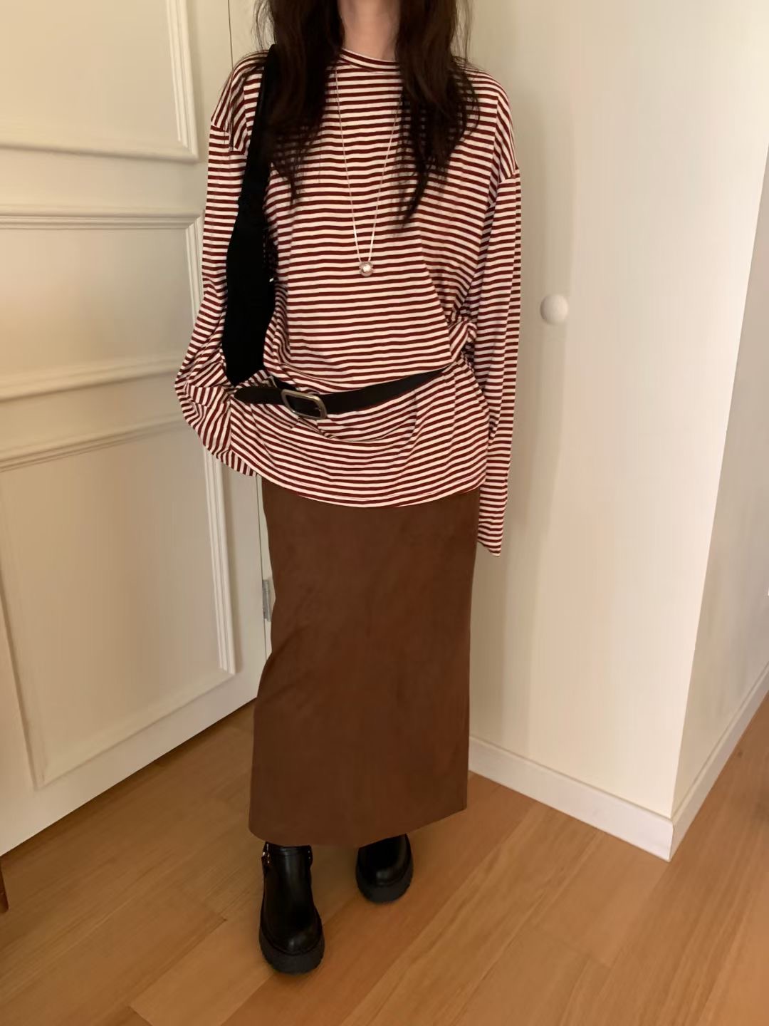 WEARME東大門㊣實拍女裝新品熱賣職業休閑時尚長袖T恤不含腰包WEARME長袖T恤