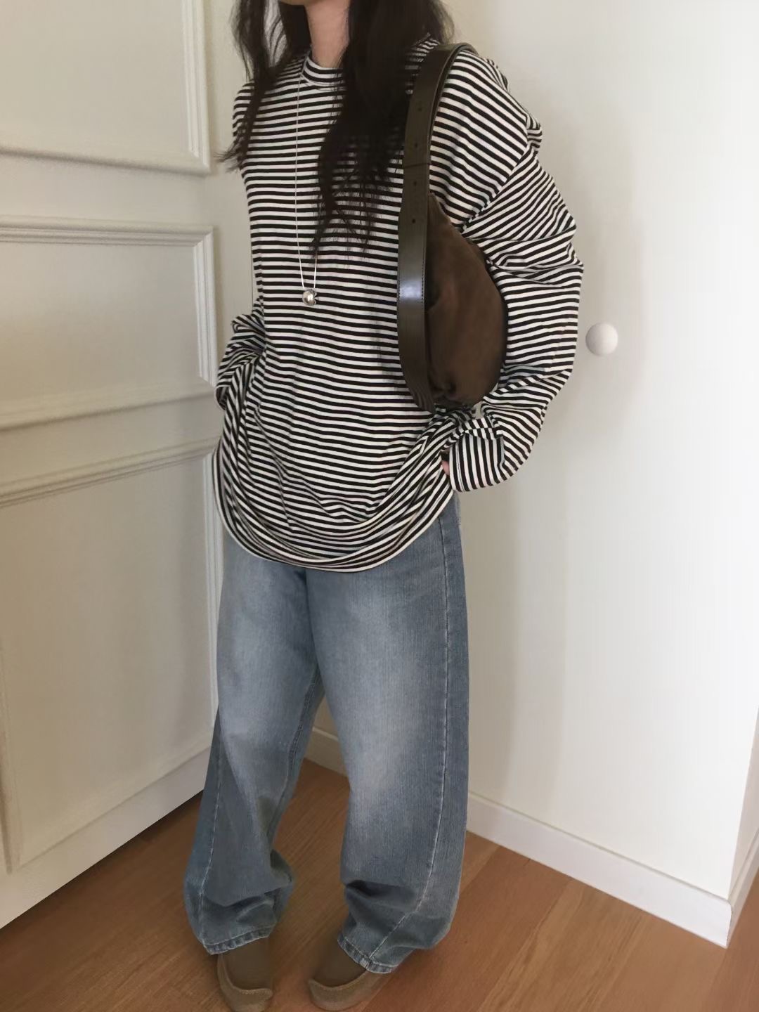 WEARME東大門㊣實拍女裝新品熱賣職業休閑時尚長袖T恤不含腰包WEARME長袖T恤圖色1