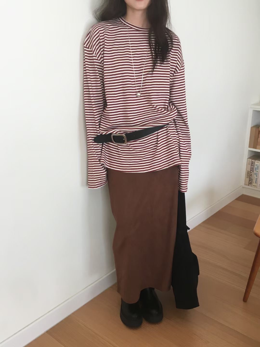 WEARME東大門㊣實拍女裝新品熱賣職業休閑時尚長袖T恤不含腰包WEARME長袖T恤圖色2