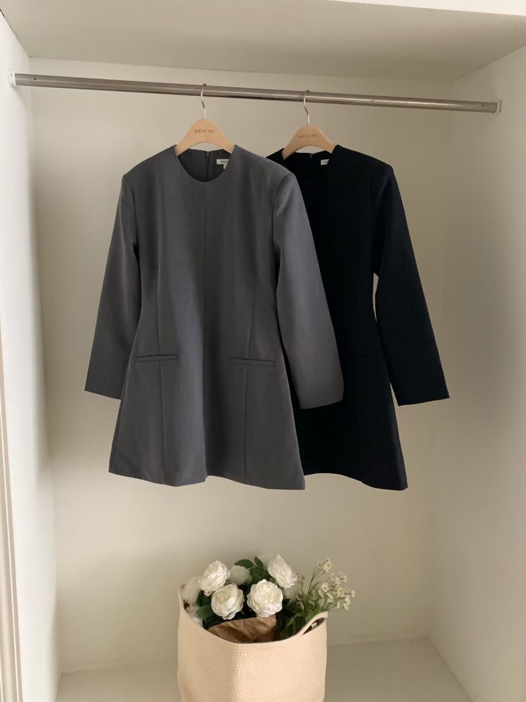 WEARME韓國代購㊣女士新款人氣推薦時尚25秋冬休閑職業連衣裙WEARME連衣裙