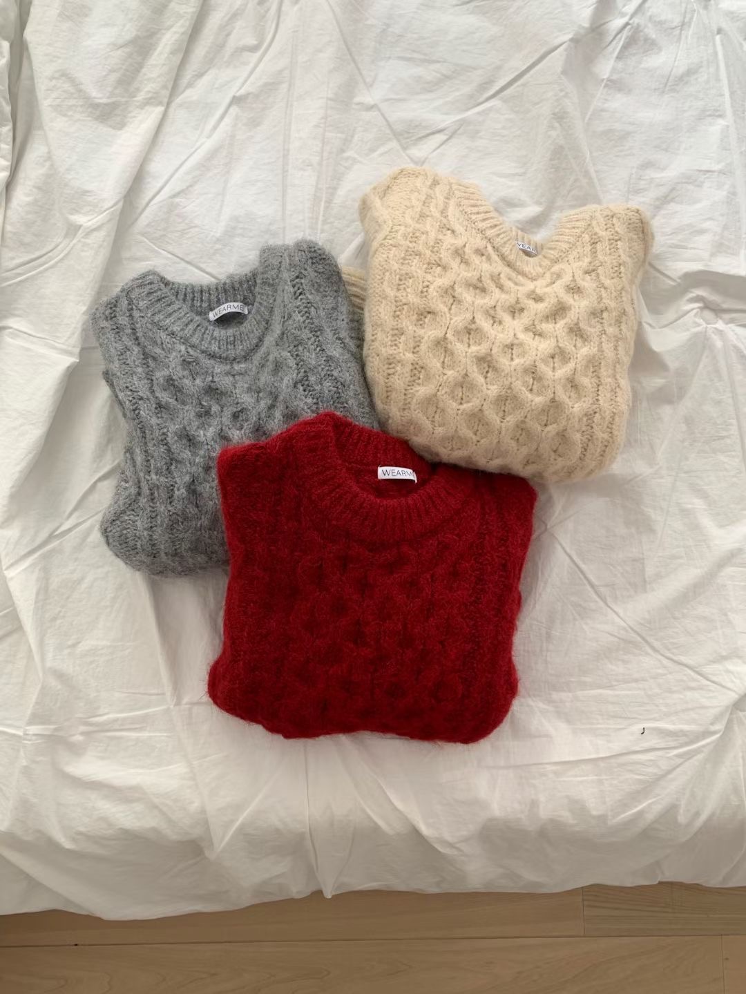 WEARME韓國直郵㊣女裝新款真品25秋冬休閑時尚人氣推薦毛衣WEARME毛衣