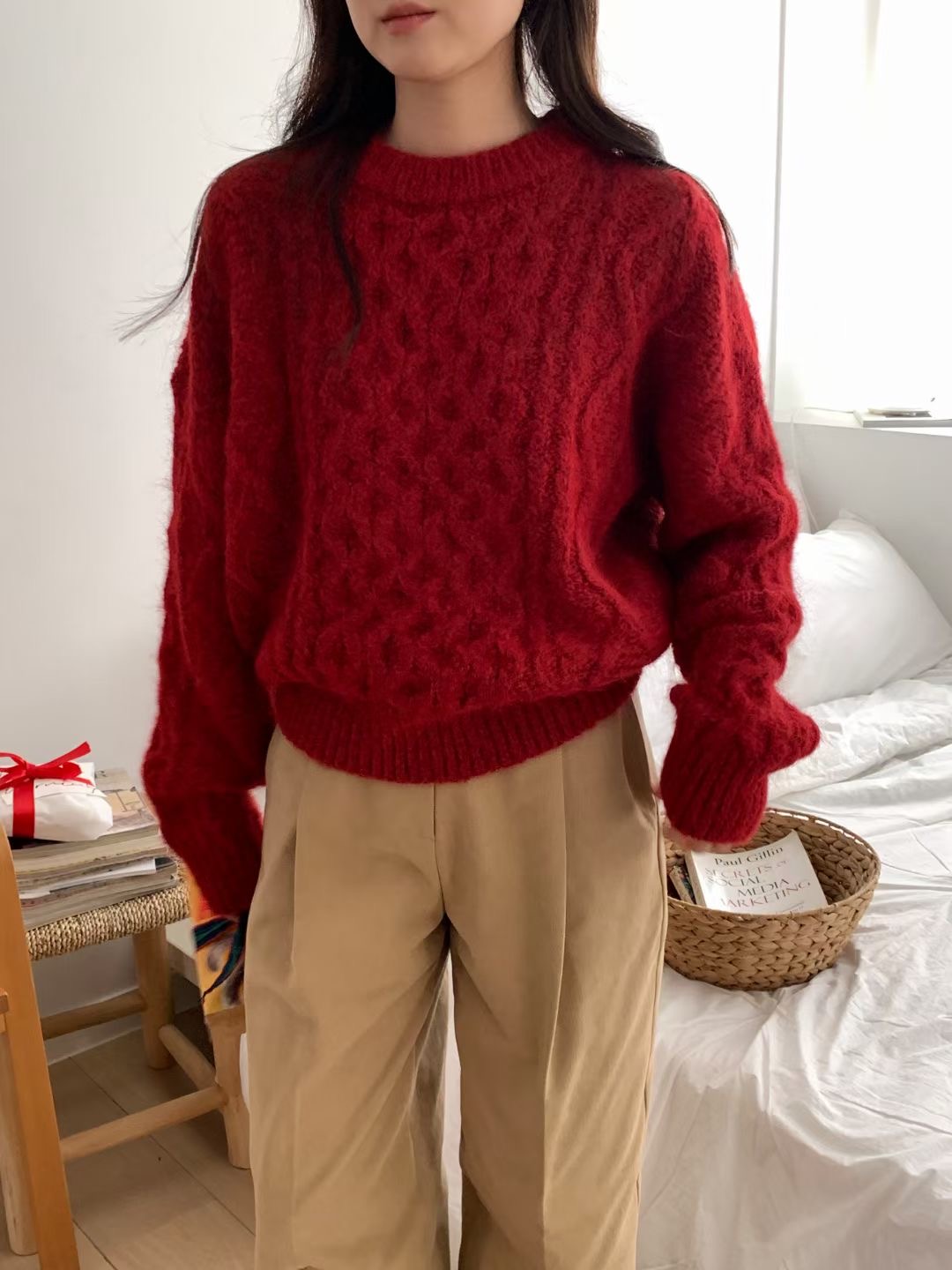 WEARME韓國直郵㊣女裝新款真品25秋冬休閑時尚人氣推薦毛衣WEARME毛衣圖色3