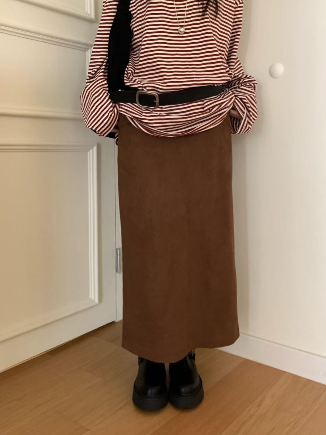 WEARME東大門㊣實拍女士新品25秋冬人氣休閑推薦時尚熱賣長裙WEARME長裙圖色2