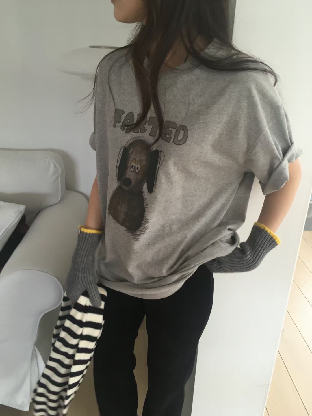 WEARME東大門㊣實拍女士新款人氣休閑真品推薦25秋冬熱賣T恤WEARMET恤圖色2