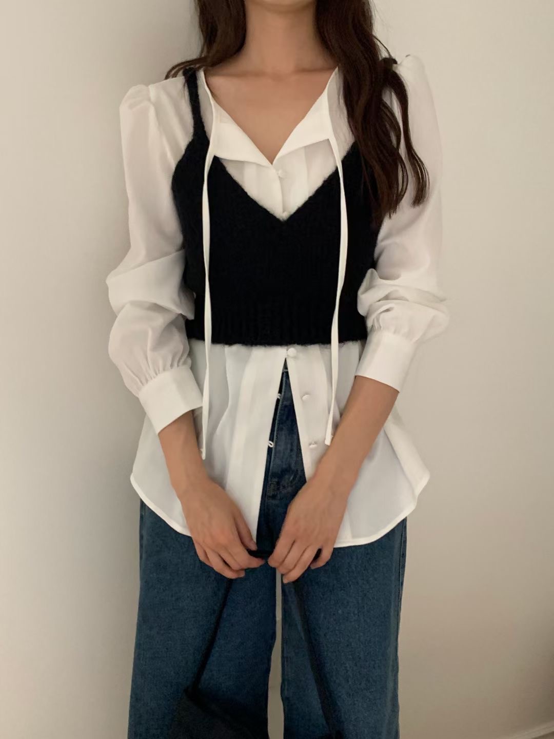 WEARME韓國直郵㊣女士新品25秋冬休閑熱賣吊帶背心不含內搭WEARME吊帶/背心圖色1