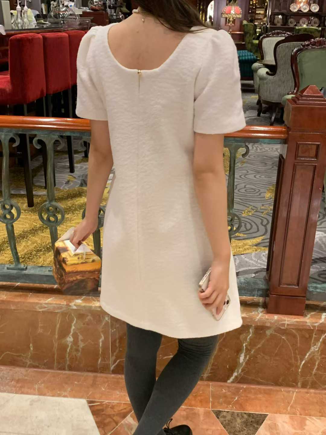 ALL OVER東大門㊣代購女士新品時尚25秋冬人氣休閑連衣裙柔軟ALL OVER連衣裙