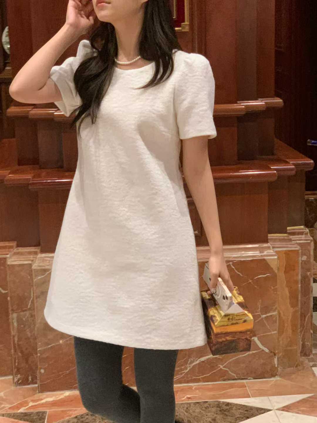 ALL OVER東大門㊣代購女士新品時尚25秋冬人氣休閑連衣裙柔軟ALL OVER連衣裙圖色2