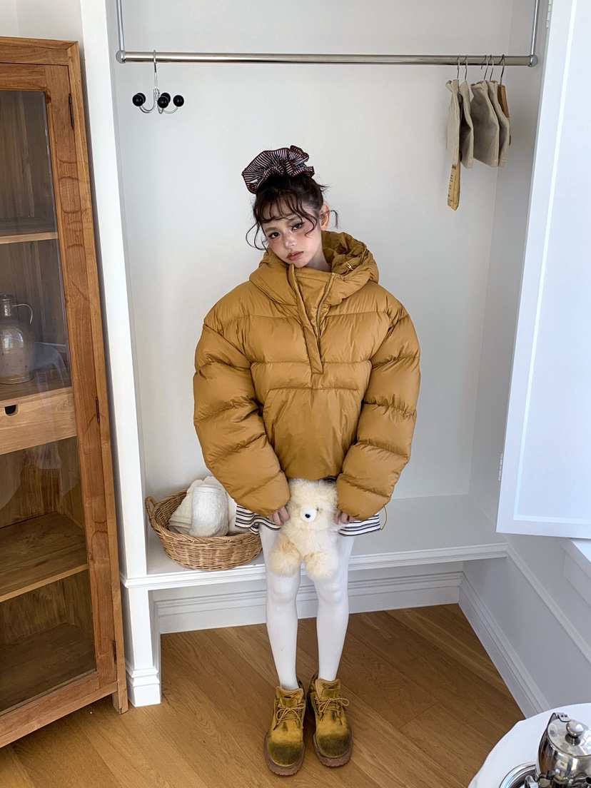 OURWAVE/OUR ROOM韓國代購㊣女士新款真品推薦短款羽絨服絨Our Wave/Our Room短款羽絨服