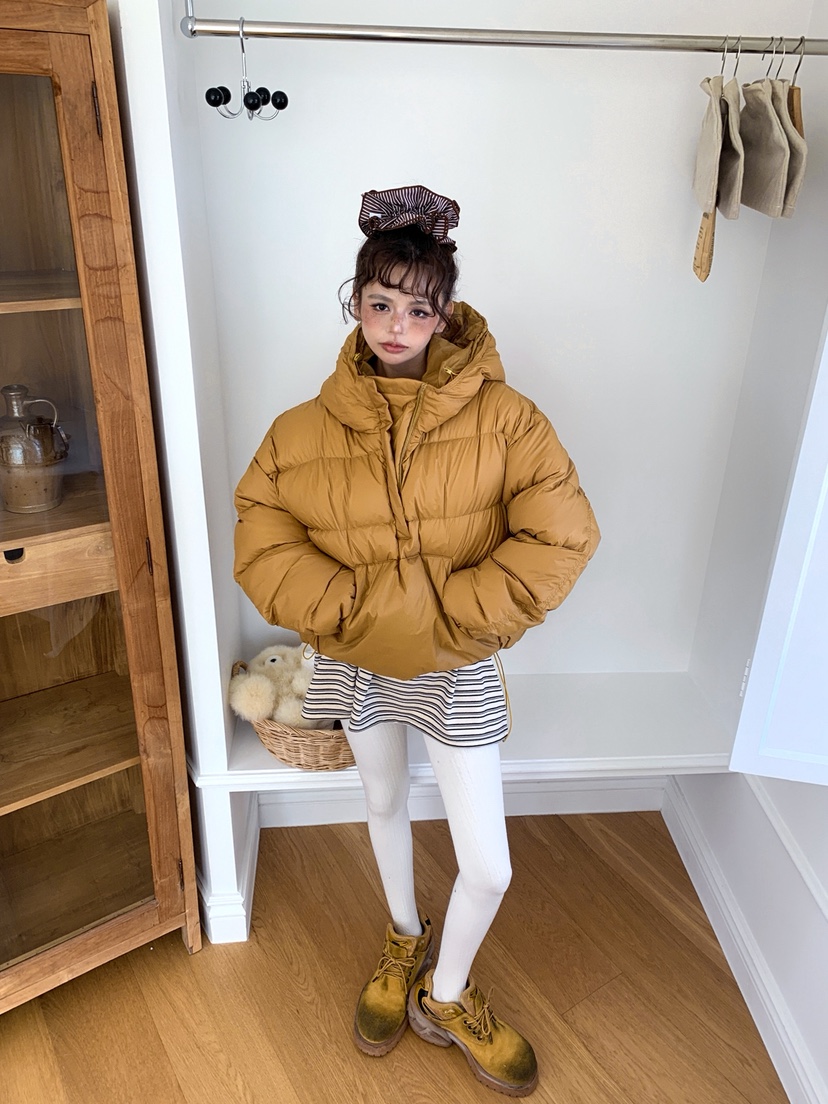 OURWAVE/OUR ROOM韓國代購㊣女士新款真品推薦短款羽絨服絨Our Wave/Our Room短款羽絨服