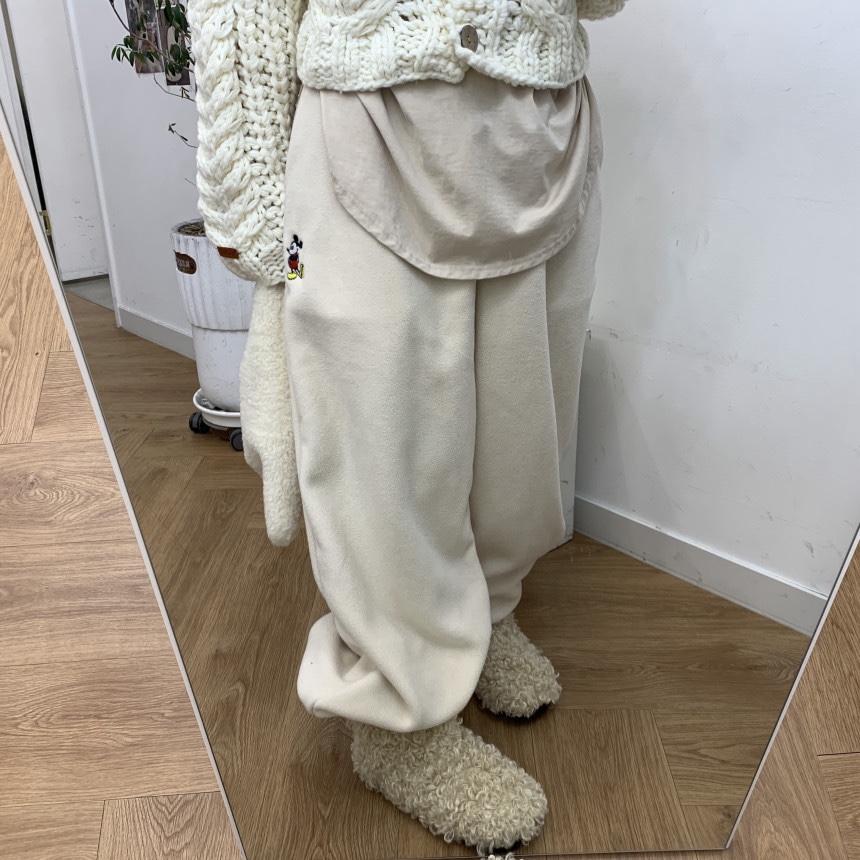 OURWAVE/OUR ROOM東大門㊣代購女士新款真品25秋冬休閑褲抓絨Our Wave/Our Room休閑褲