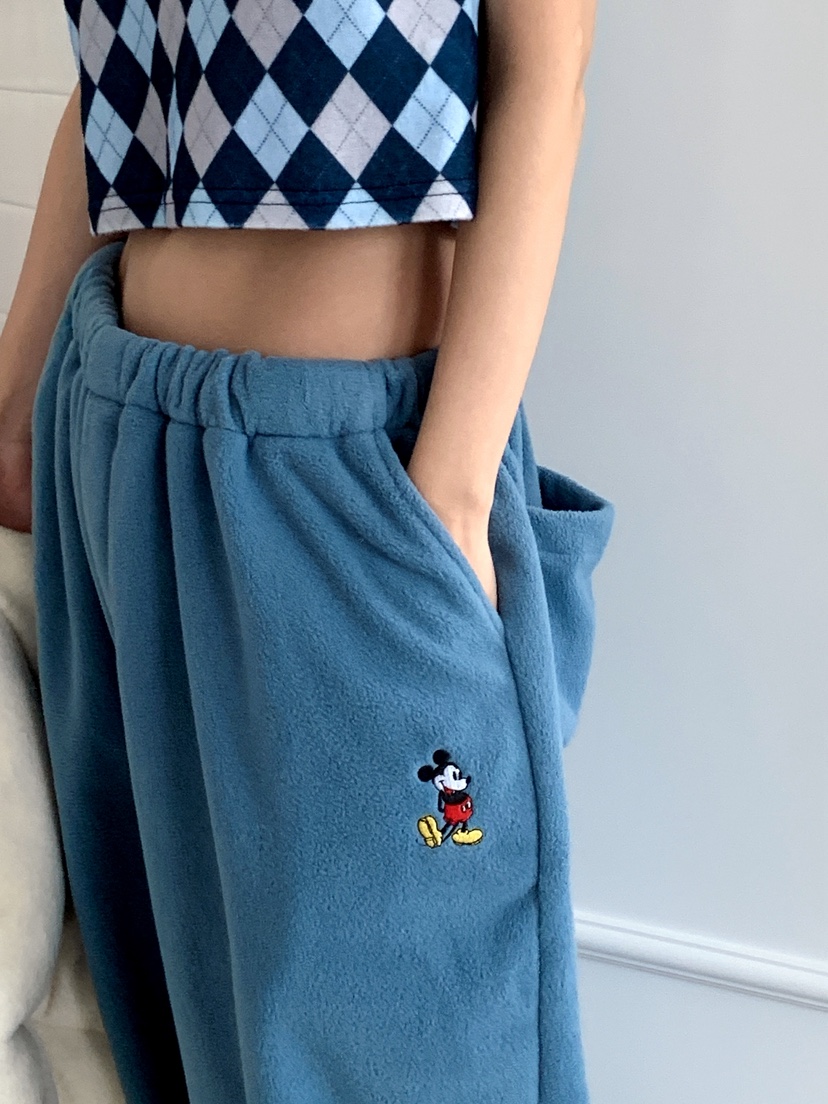 OURWAVE/OUR ROOM東大門㊣代購女士新款真品25秋冬休閑褲抓絨Our Wave/Our Room休閑褲