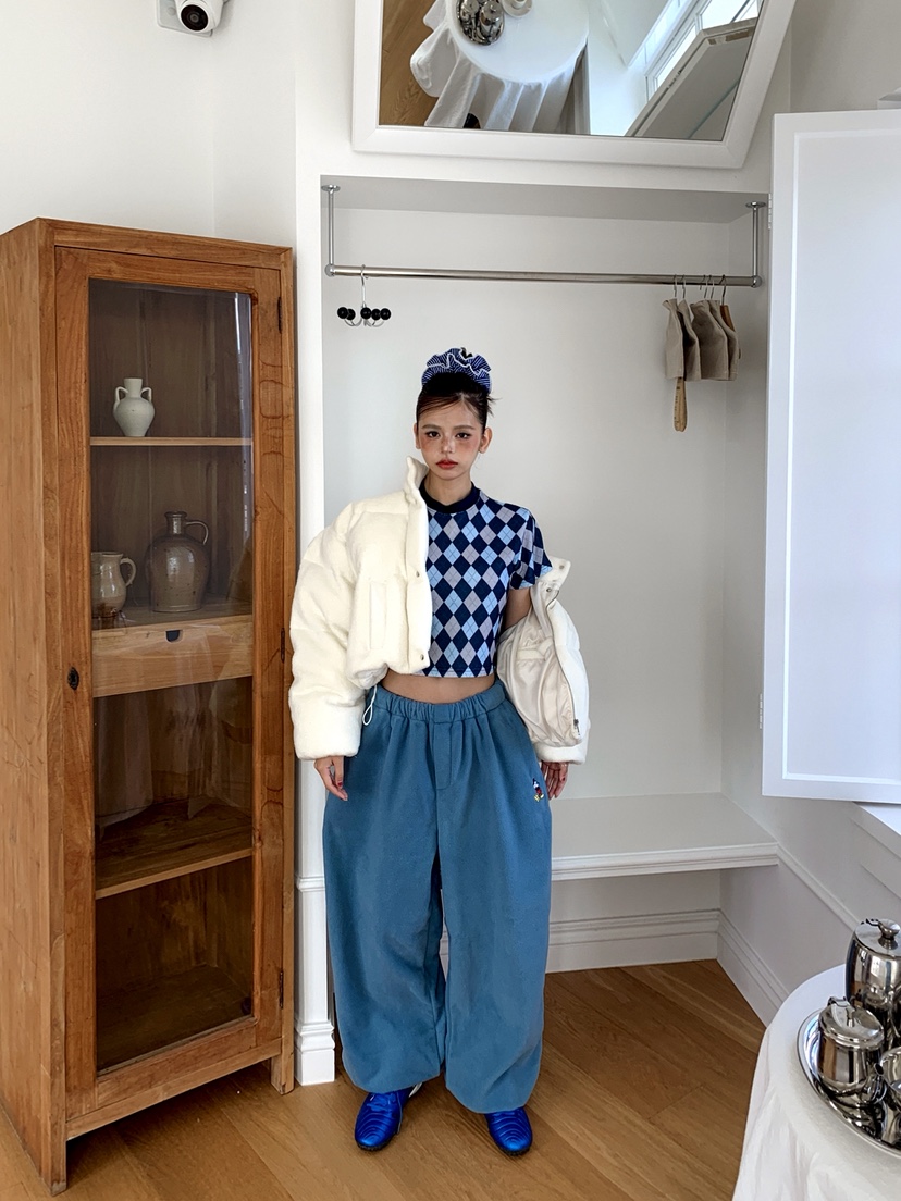 OURWAVE/OUR ROOM東大門㊣代購女士新款真品25秋冬休閑褲抓絨Our Wave/Our Room休閑褲