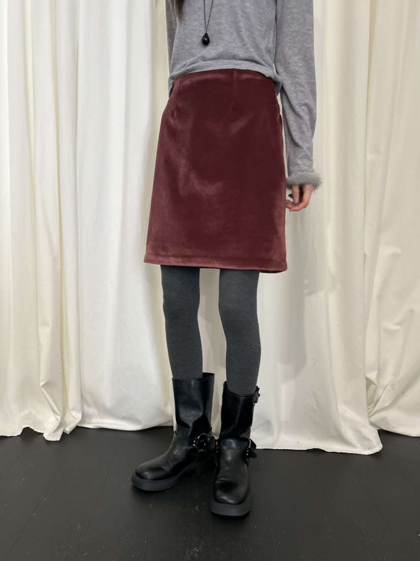 ME MO東大門㊣代購女士新款休閑職業人氣半身裙中短裙天鵝絨ME MO半身裙/中短裙