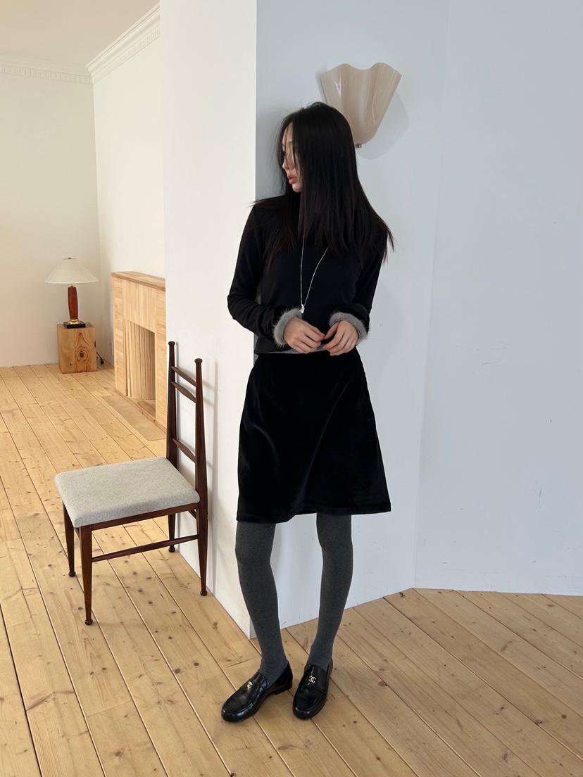 ME MO東大門㊣代購女士新款休閑職業人氣半身裙中短裙天鵝絨ME MO半身裙/中短裙