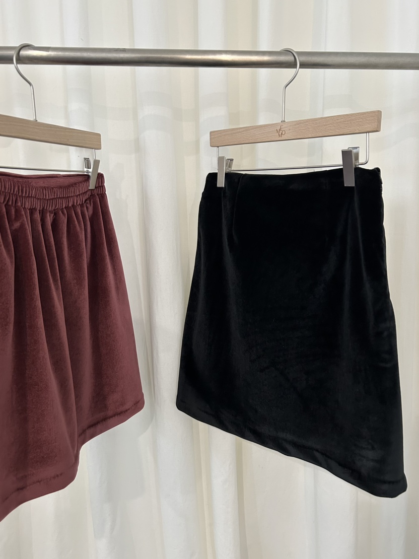ME MO東大門㊣代購女士新款休閑職業人氣半身裙中短裙天鵝絨ME MO半身裙/中短裙