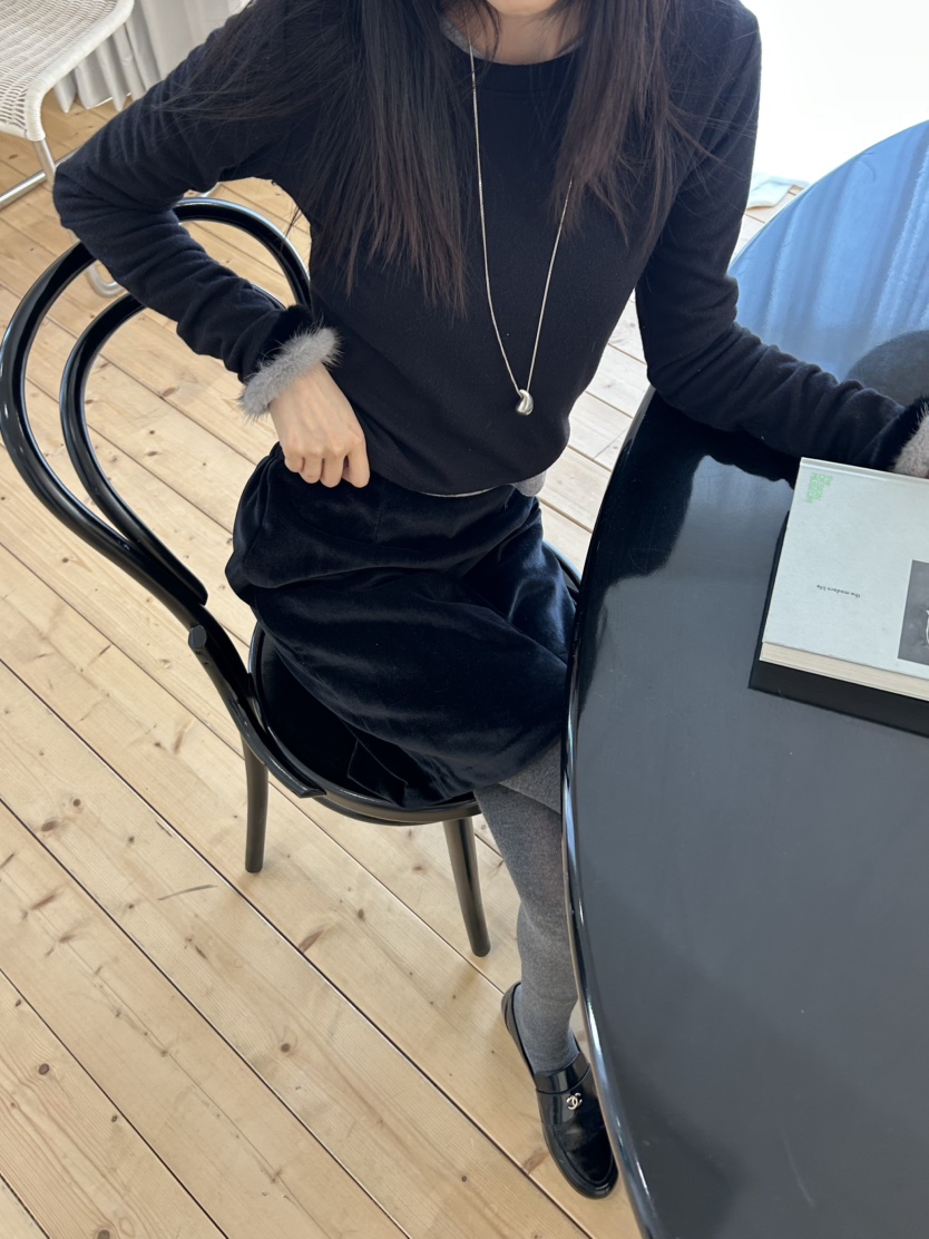 ME MO東大門㊣直郵女士新品人氣真品25秋冬推薦長袖T恤貂皮ME MO長袖T恤