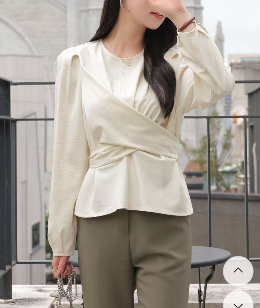 HARA東大門㊣實拍女裝新品人氣休閑熱賣時尚真品襯衫蕾絲衫HARA襯衫/蕾絲衫