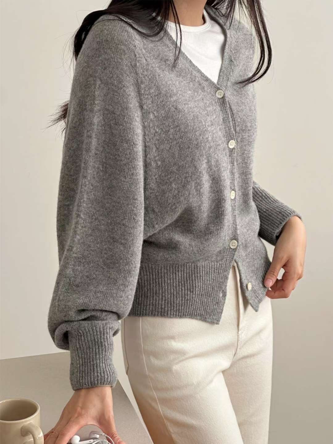 HARA東大門㊣實拍女士新品推薦25秋冬人氣休閑針織衫不含內搭HARA針織衫圖色2