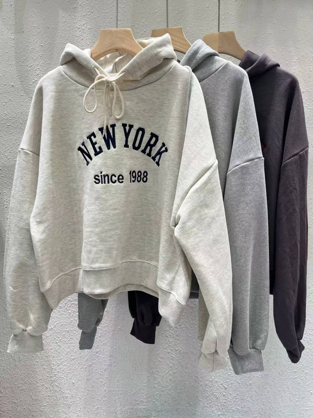 ANOTHERPLAN韓國代購㊣女裝新款職業休閑時尚衛衣連帽衫刺繡ANOTHERPLAN衛衣