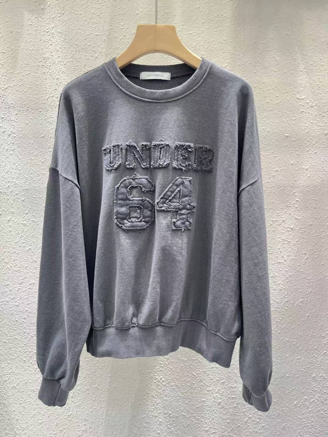 ANOTHERPLAN東大門㊣代購女士新品人氣推薦熱賣衛衣復古洗滌ANOTHERPLAN衛衣圖色2