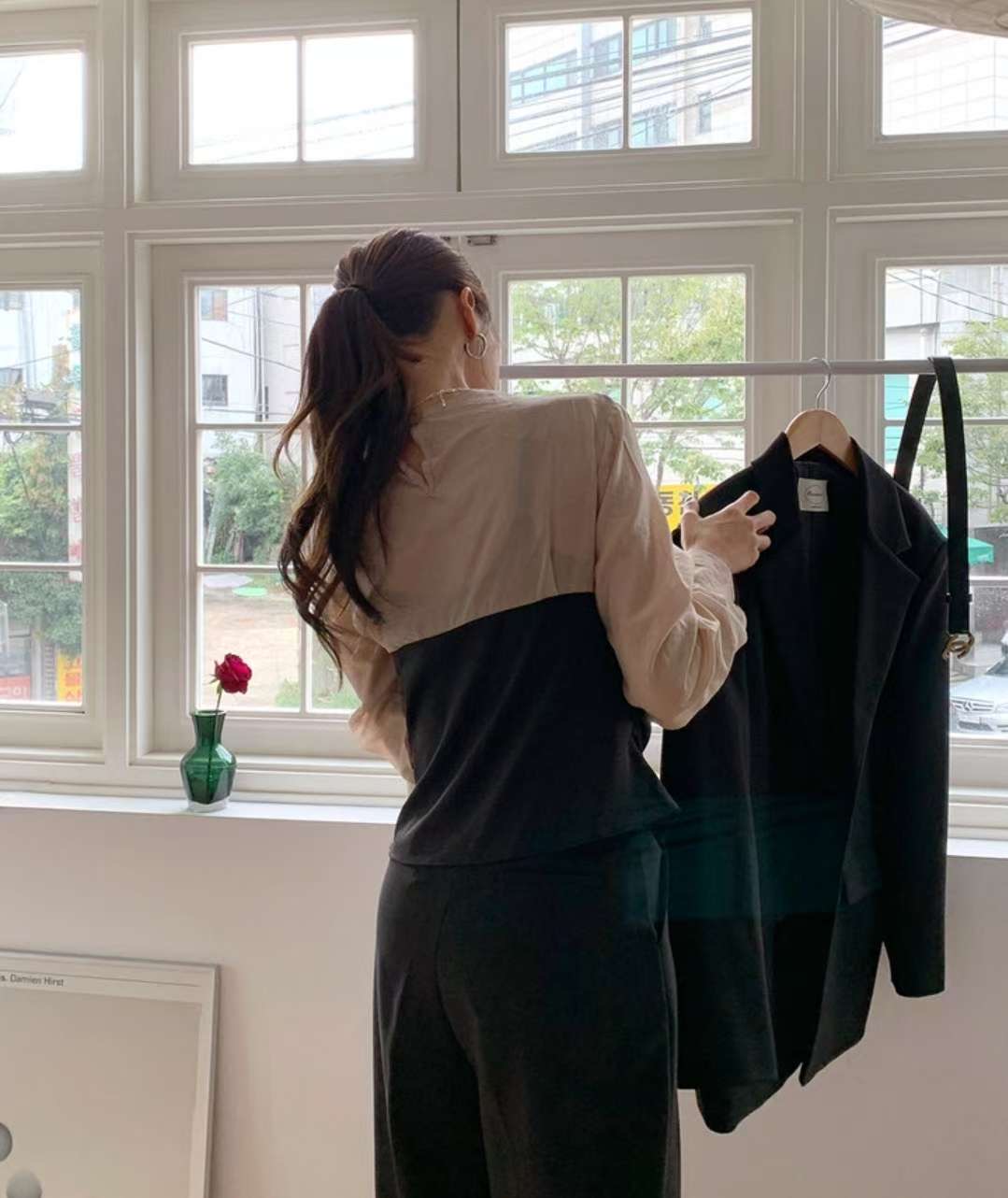 HARA東大門㊣實拍女裝新款人氣25秋冬職業時尚休閑襯衫蕾絲衫HARA襯衫/蕾絲衫