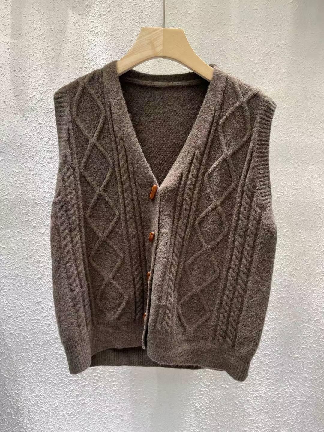 ANOTHERPLAN東大門㊣代購女士新品時尚熱賣人氣真品馬甲V領ANOTHERPLAN馬甲圖色2