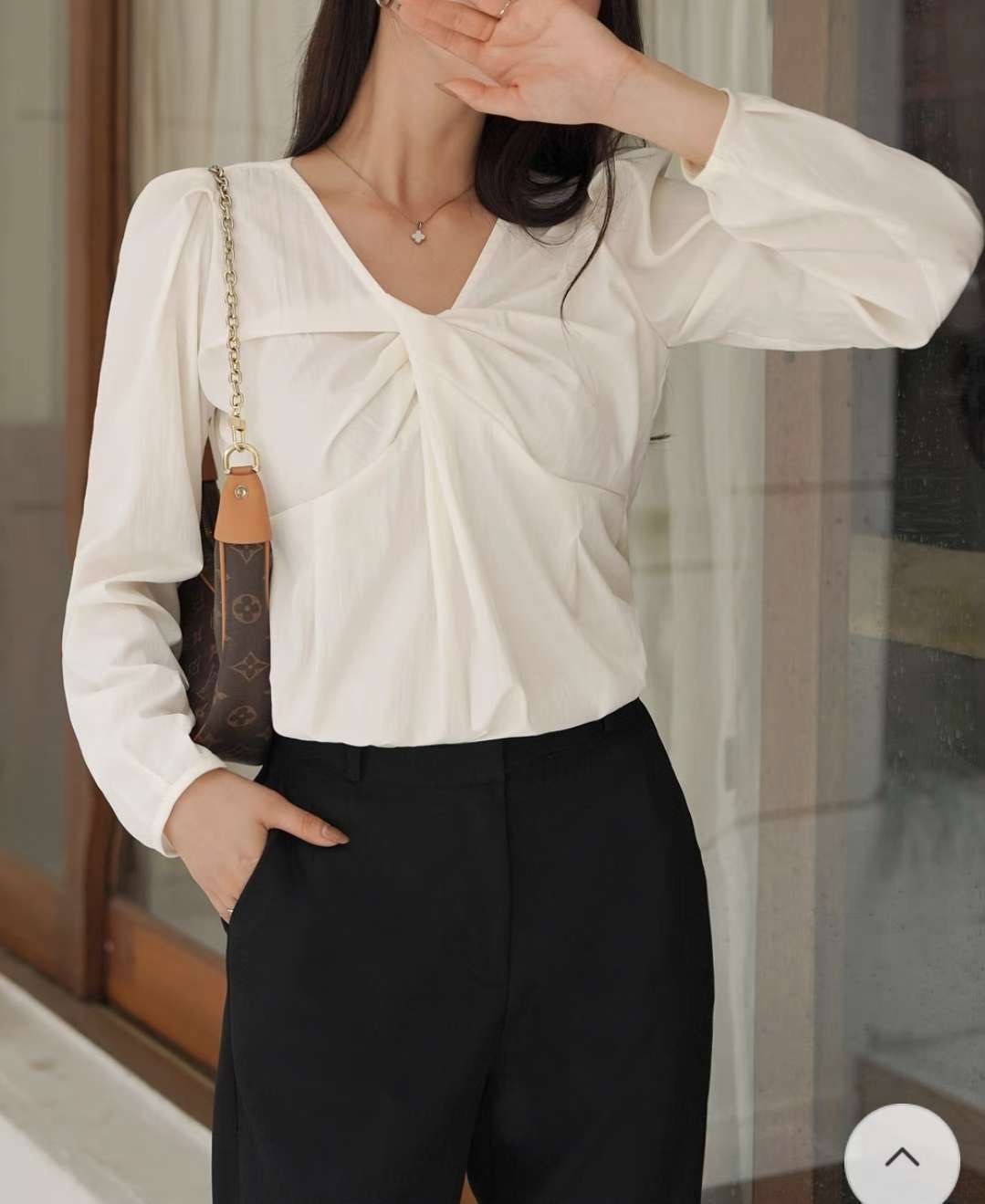 HARA東大門㊣直郵女裝新品休閑25秋冬熱賣職業真品襯衫蕾絲衫HARA襯衫/蕾絲衫