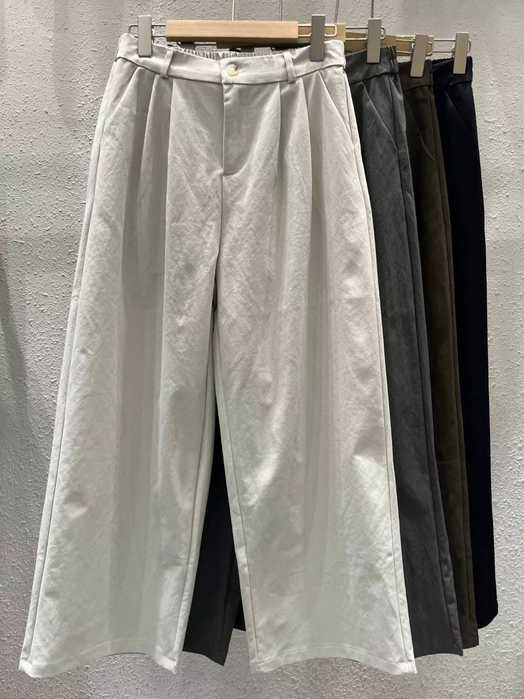 ANOTHERPLAN東大門㊣代購女裝新款職業熱賣休閑褲闊腿褲紐扣ANOTHERPLAN休閑褲