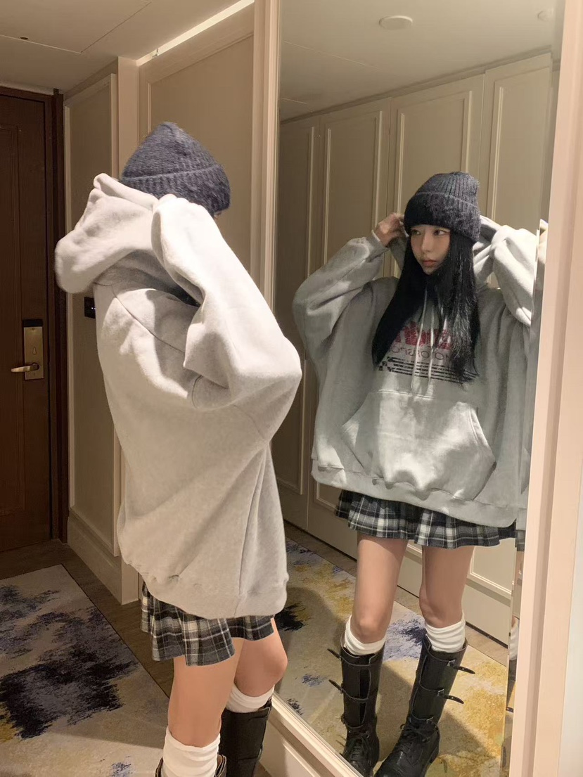 BADCALM韓國代購㊣女士新品職業熱賣休閑真品25秋冬T恤連帽衫BADCALMT恤