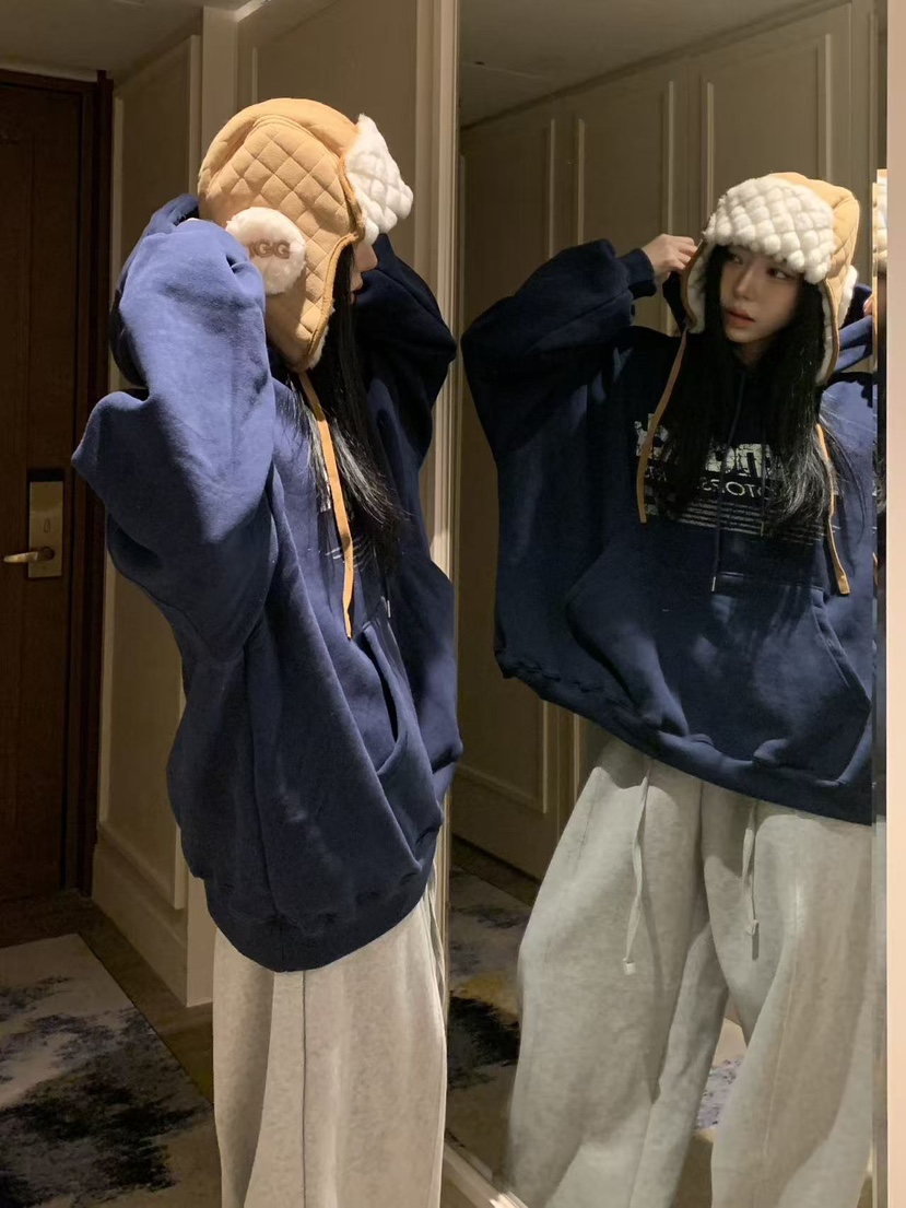 BADCALM韓國代購㊣女士新品職業熱賣休閑真品25秋冬T恤連帽衫BADCALMT恤