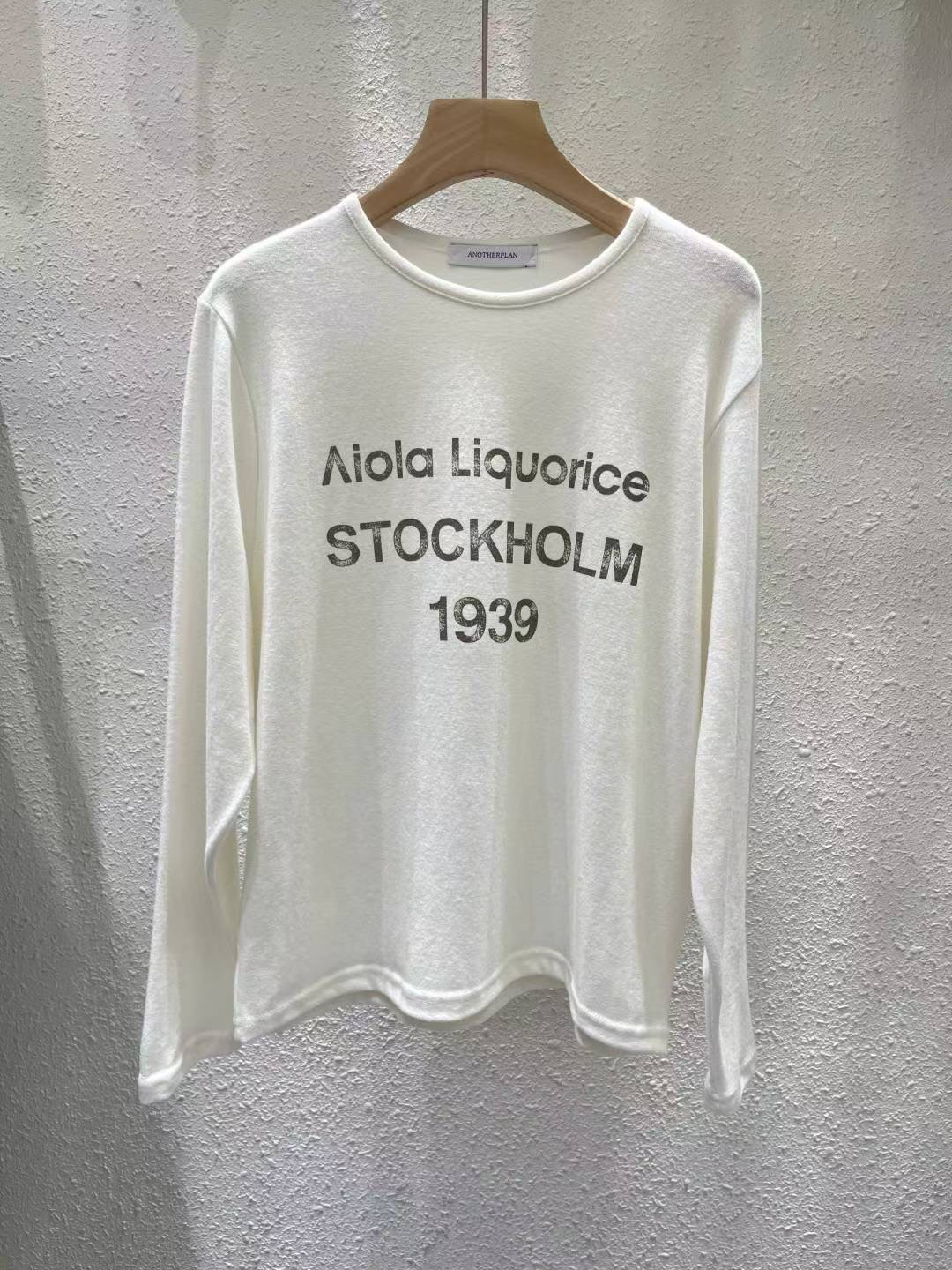 ANOTHERPLAN東大門㊣實拍女士新款推薦熱賣25秋冬時尚長袖T恤ANOTHERPLAN長袖T恤圖色1