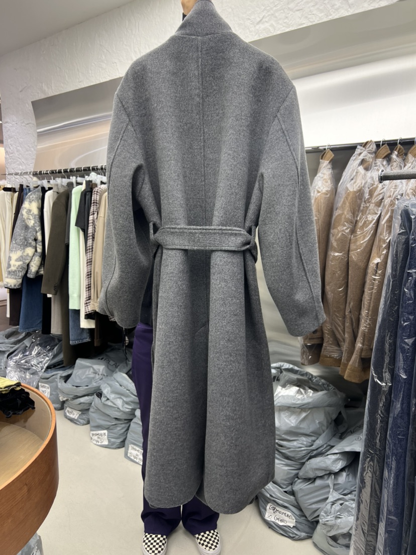 NOVUS東大門㊣實拍女士新款時尚休閑中長款大衣含腰帶羊毛羊絨NOVUS中長款大衣
