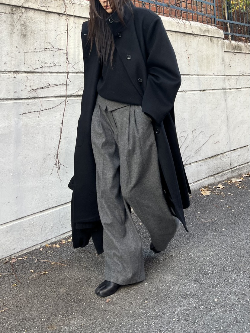 NOVUS東大門㊣實拍女士新款時尚休閑中長款大衣含腰帶羊毛羊絨NOVUS中長款大衣