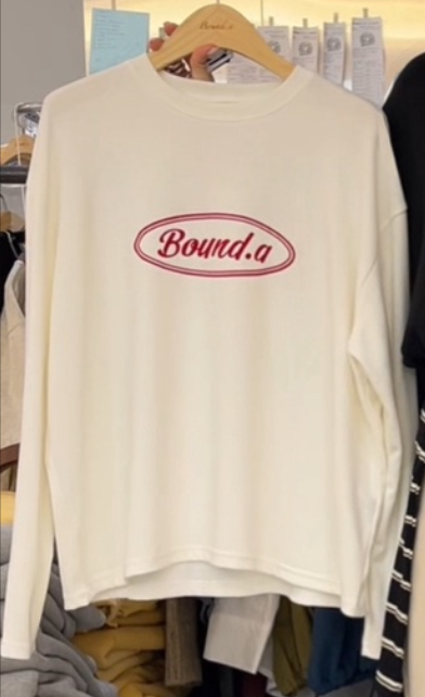 BOUND.A韓國代購㊣女士新款真品休閑25秋冬推薦職業長袖T恤BOUND.A長袖T恤圖色1