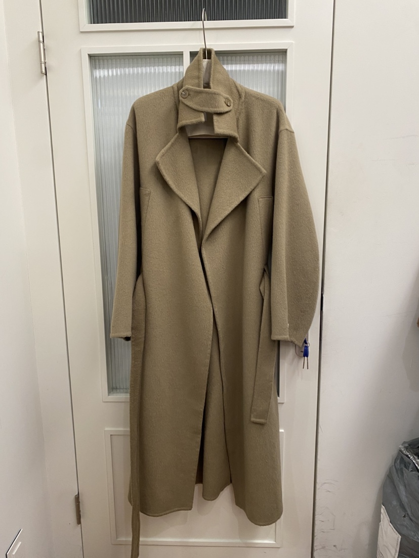 JADEMARKET韓國直郵㊣女士新品時尚人氣中長款大衣含腰帶口袋JADE MARKET中長款大衣圖色1