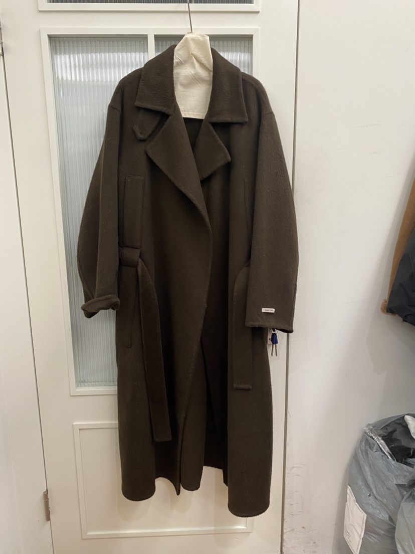 JADEMARKET韓國直郵㊣女士新品時尚人氣中長款大衣含腰帶口袋JADE MARKET中長款大衣圖色2