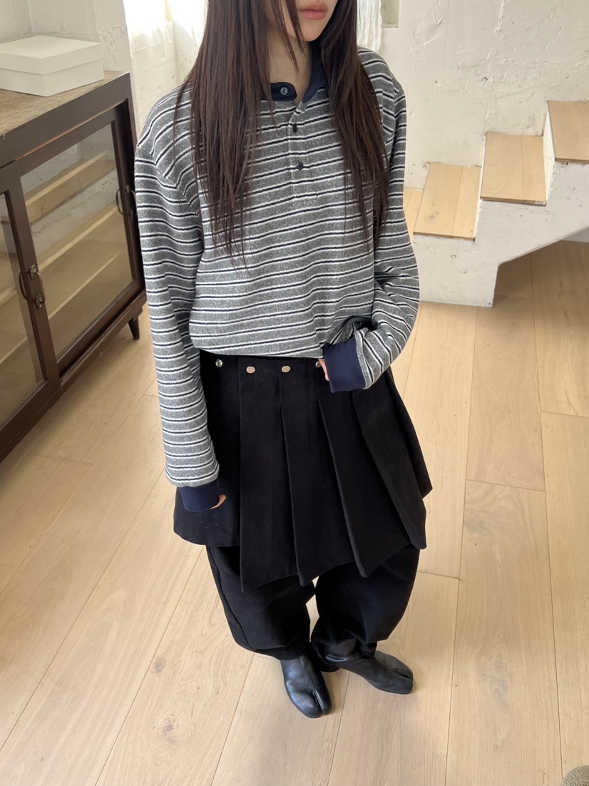 NOVUS東大門㊣代購女裝新款真品職業推薦時尚25秋冬長袖T恤條紋NOVUS長袖T恤