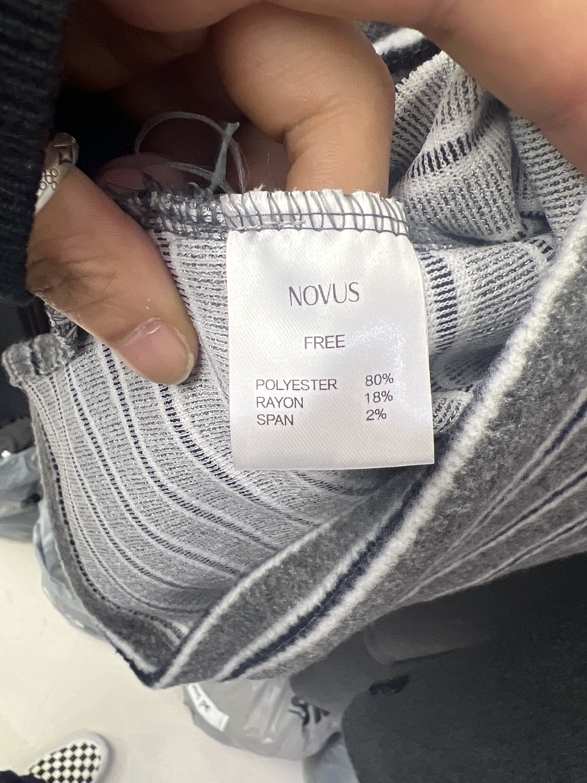 NOVUS東大門㊣代購女裝新款真品職業推薦時尚25秋冬長袖T恤條紋NOVUS長袖T恤