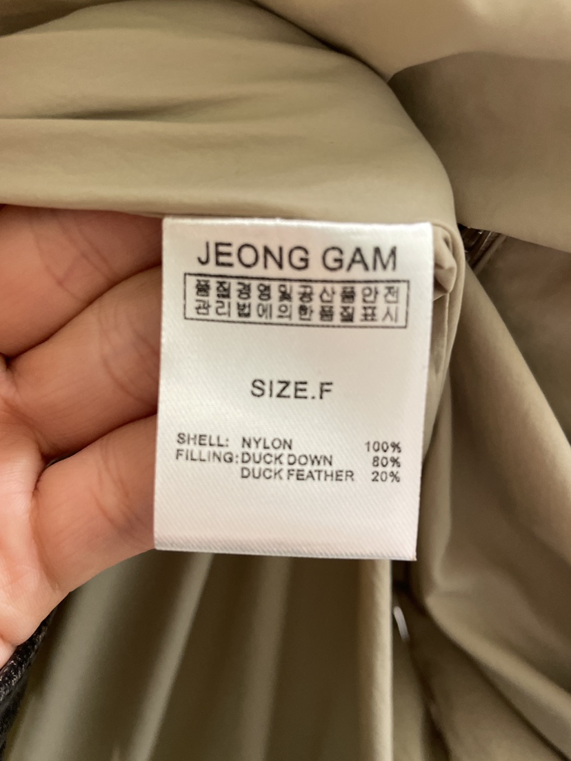 JEONG GAM STUDIOS韓國代購㊣女士新款25秋冬時尚短款羽絨服JEONG GAM短款羽絨服