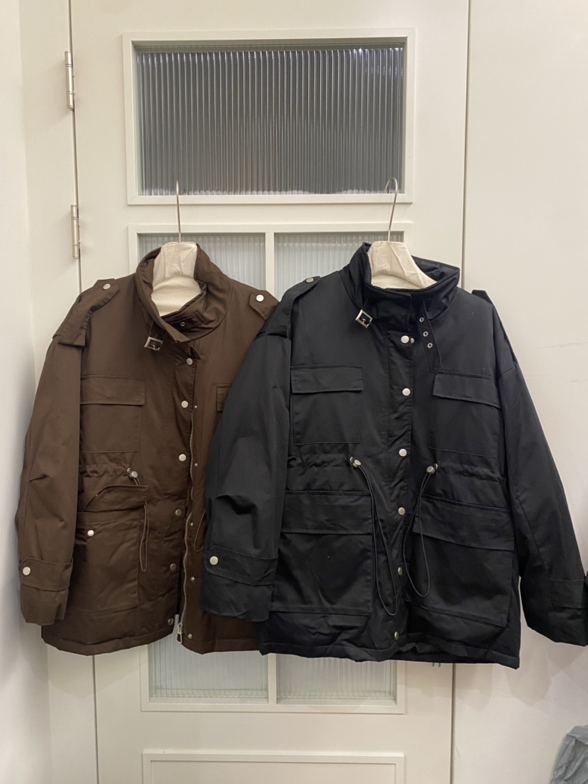 JADEMARKET韓國直郵㊣女士新品時尚推薦25秋冬職業短款棉服JADE MARKET短款棉服圖色2左一色