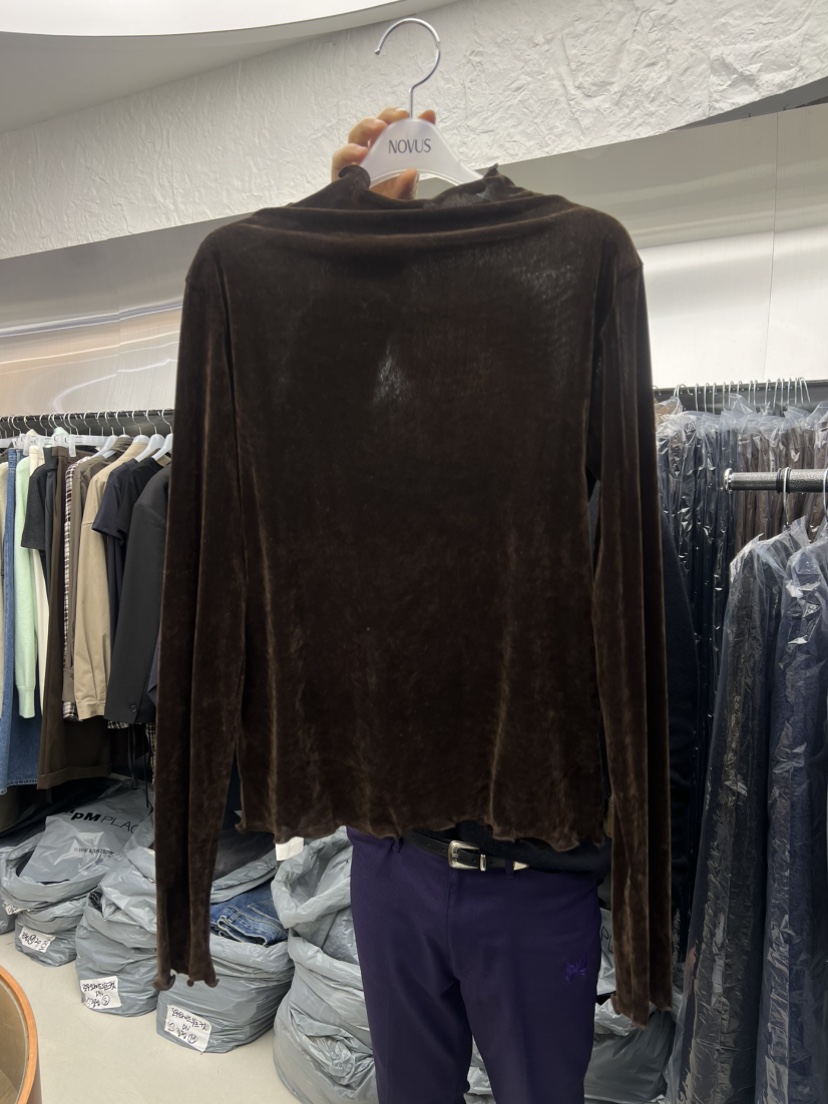 NOVUS東大門㊣直郵女裝新品休閑職業人氣推薦長袖T恤天鵝絨NOVUS長袖T恤圖色2