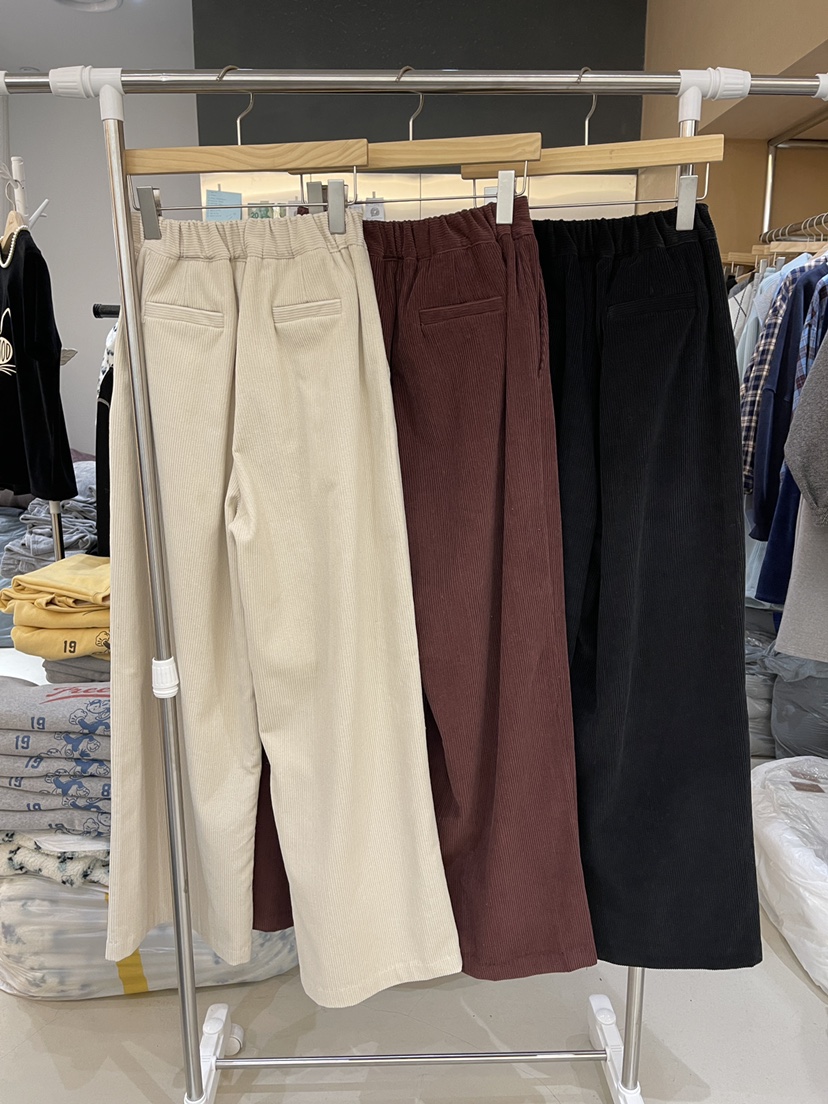 BOUND.A東大門㊣實拍女裝新品推薦熱賣25秋冬休閑褲褶裥絎縫BOUND.A休閑褲